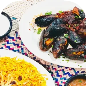 A Grilled Seafood Mussels | محار مشوي على الطابون