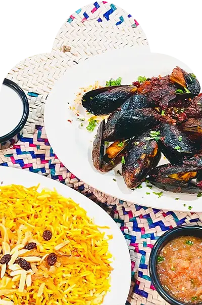 A Grilled Seafood Mussels | محار مشوي على الطابون