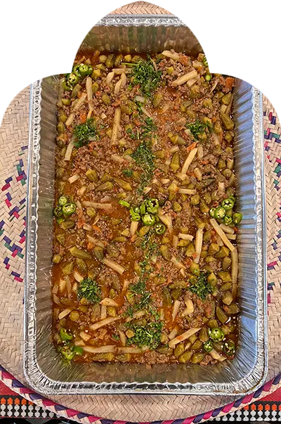 Big Tray of Mushakal Okra